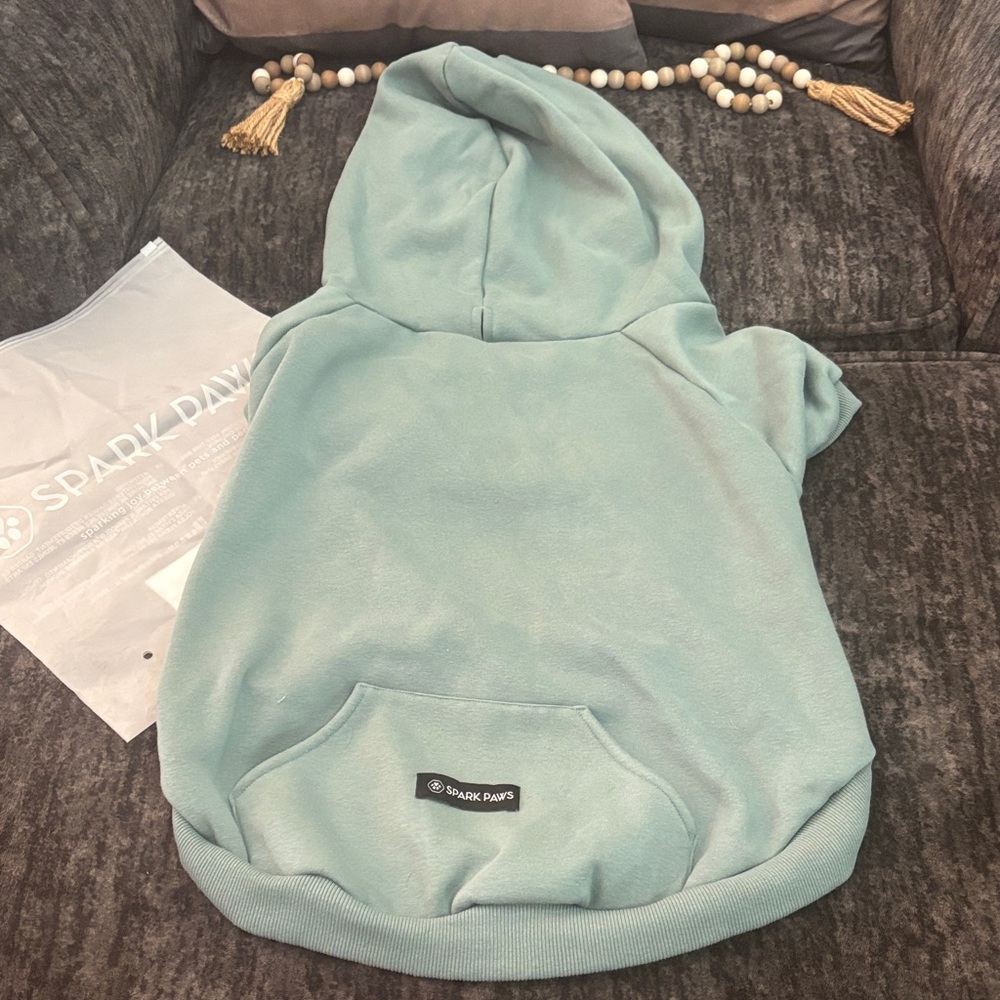 Spark Paws Teal Dog Hoodie